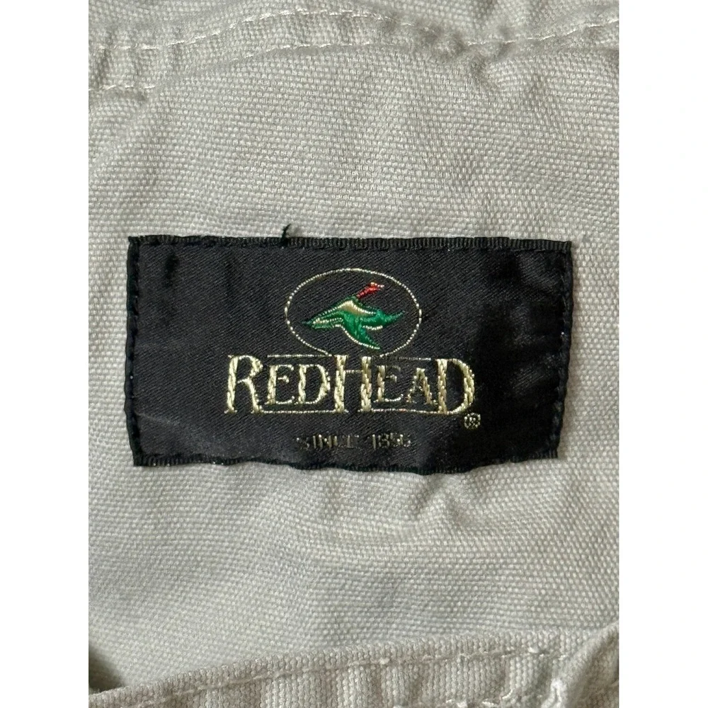 RedHead Mens 44 Khaki Cotton Canvas Cargo Shorts Elastic Waist Tan Hiking